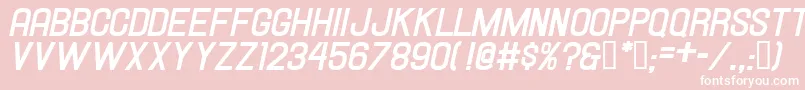 HallandaleBoldItalicJl Font – White Fonts on Pink Background