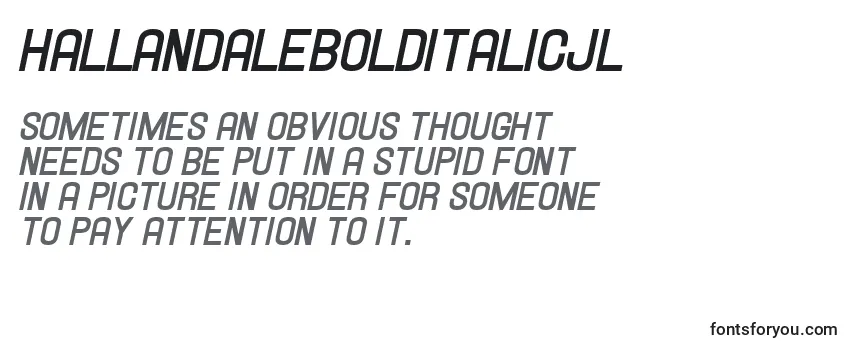 HallandaleBoldItalicJl-fontti