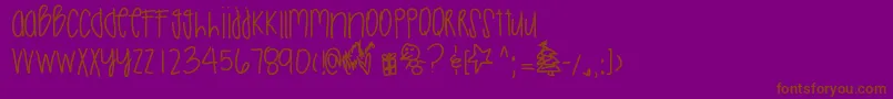 Christmasseason Font – Brown Fonts on Purple Background