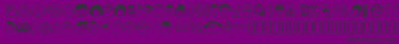 Sakabe People01 Font – Black Fonts on Purple Background