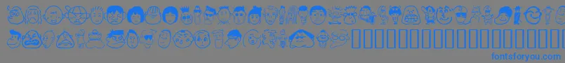 fuente Sakabe People01 – Fuentes Azules Sobre Fondo Gris