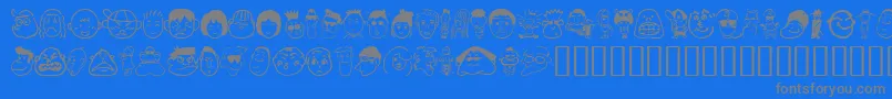 Sakabe People01 Font – Gray Fonts on Blue Background