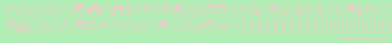 Sakabe People01 Font – Pink Fonts on Green Background