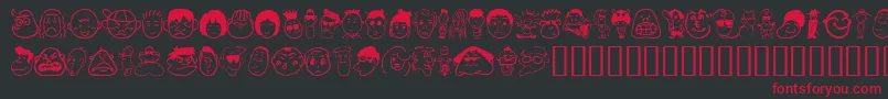 Sakabe People01 Font – Red Fonts on Black Background