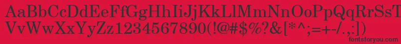 NewCenturySchoolbookRoman Font – Black Fonts on Red Background