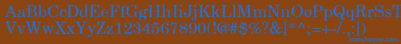 NewCenturySchoolbookRoman Font – Blue Fonts on Brown Background