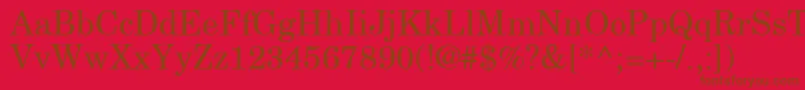 NewCenturySchoolbookRoman Font – Brown Fonts on Red Background