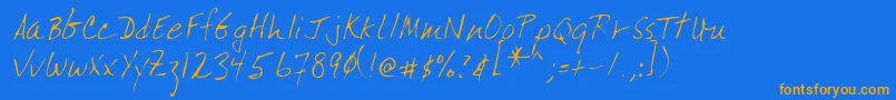 fuente Lehn165 – Fuentes Naranjas Sobre Fondo Azul