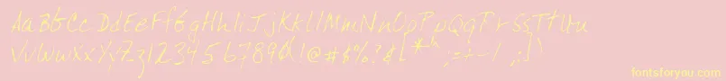 Lehn165 Font – Yellow Fonts on Pink Background