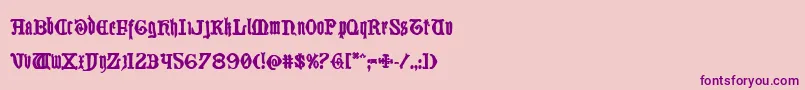 Westdelphiabold Font – Purple Fonts on Pink Background