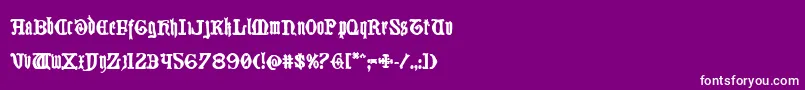 フォントWestdelphiabold – 紫の背景に白い文字