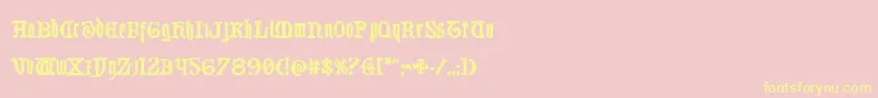 Westdelphiabold Font – Yellow Fonts on Pink Background