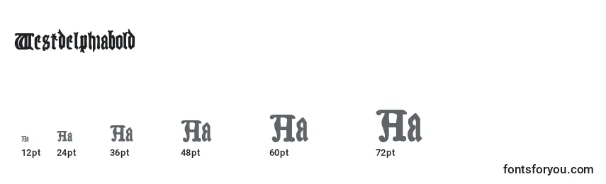 Westdelphiabold Font Sizes