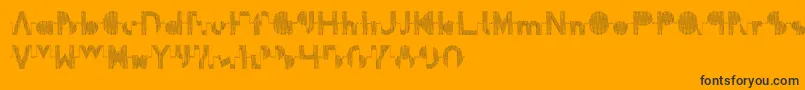 Oscilloscope Font – Black Fonts on Orange Background