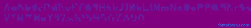 Oscilloscope Font – Blue Fonts on Purple Background