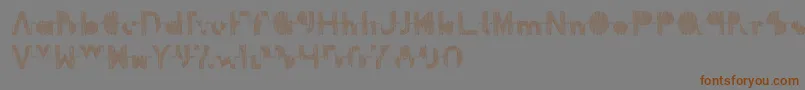 Oscilloscope Font – Brown Fonts on Gray Background