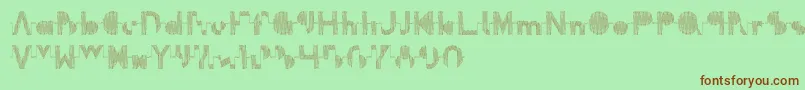 Oscilloscope Font – Brown Fonts on Green Background