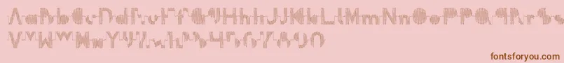 Oscilloscope Font – Brown Fonts on Pink Background