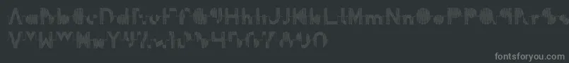 Oscilloscope-fontti – harmaat kirjasimet mustalla taustalla