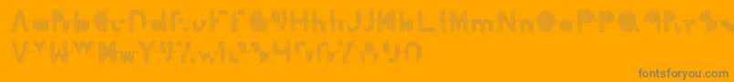 Oscilloscope-Schriftart – Graue Schriften auf orangefarbenem Hintergrund