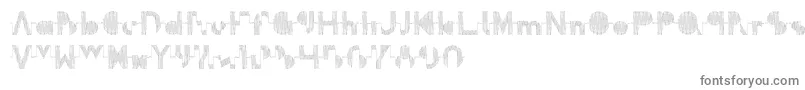 フォントOscilloscope – 白い背景に灰色の文字