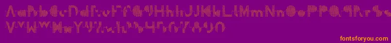 Oscilloscope Font – Orange Fonts on Purple Background