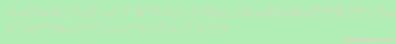 フォントOscilloscope – 緑の背景にピンクのフォント