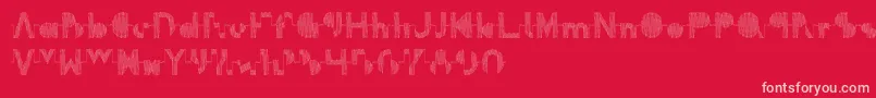 Oscilloscope Font – Pink Fonts on Red Background