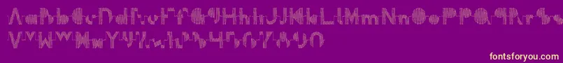 フォントOscilloscope – 紫の背景に黄色のフォント