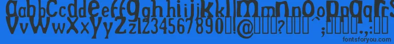Шрифт DrekNormal – чёрные шрифты на синем фоне