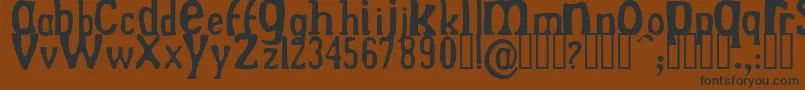 Шрифт DrekNormal – чёрные шрифты на коричневом фоне