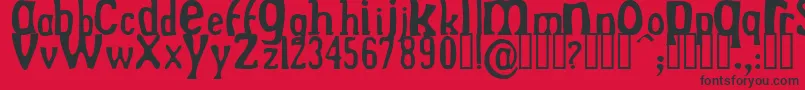 Police DrekNormal – polices noires sur fond rouge