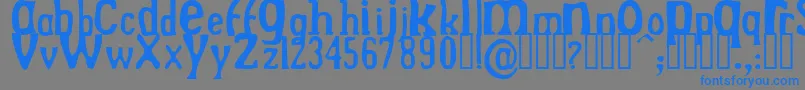 DrekNormal Font – Blue Fonts on Gray Background