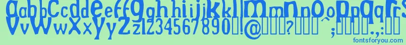 Шрифт DrekNormal – синие шрифты на зелёном фоне