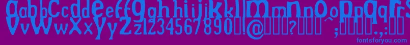 DrekNormal Font – Blue Fonts on Purple Background