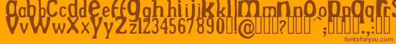 DrekNormal Font – Brown Fonts on Orange Background