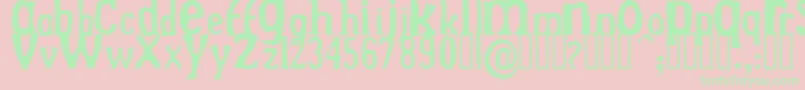 DrekNormal Font – Green Fonts on Pink Background