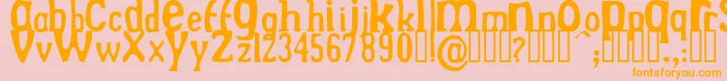 Weitere Informationen zur DrekNormal-Schriftart DrekNormal-Schriftart – Orangefarbene Schriften auf rosa Hintergrund