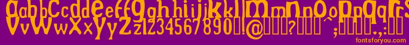 DrekNormal Font – Orange Fonts on Purple Background