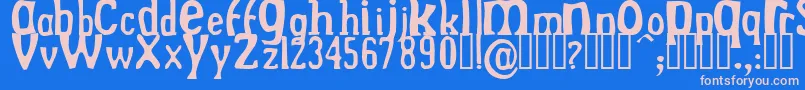 DrekNormal Font – Pink Fonts on Blue Background