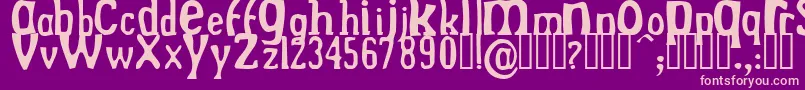 DrekNormal Font – Pink Fonts on Purple Background