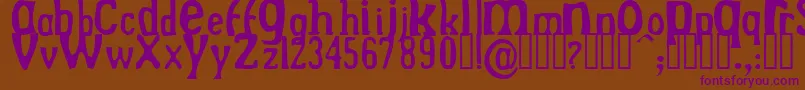 DrekNormal Font – Purple Fonts on Brown Background