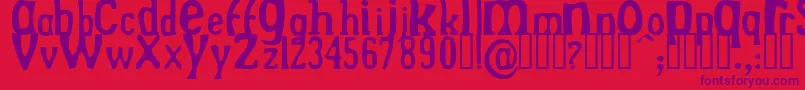 DrekNormal Font – Purple Fonts on Red Background