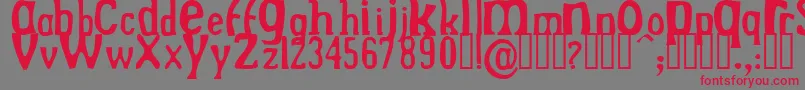 DrekNormal Font – Red Fonts on Gray Background