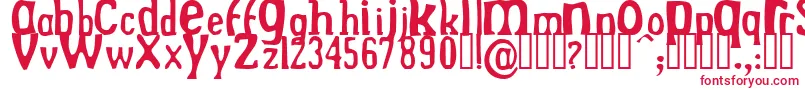 DrekNormal Font – Red Fonts on White Background