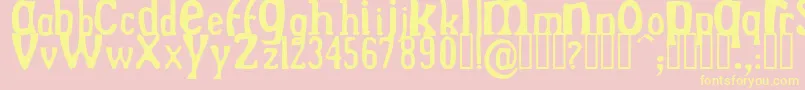 DrekNormal Font – Yellow Fonts on Pink Background