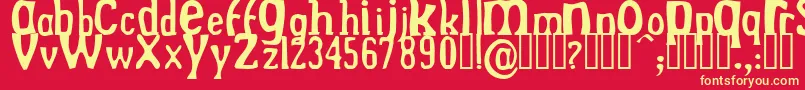 フォントDrekNormal – 黄色の文字、赤い背景