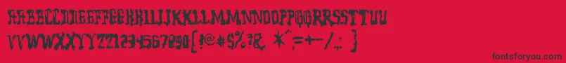 Modelwor Font – Black Fonts on Red Background