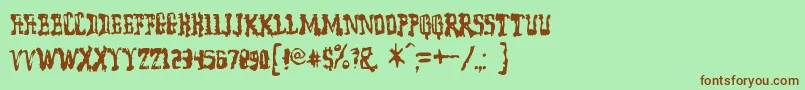 Modelwor Font – Brown Fonts on Green Background