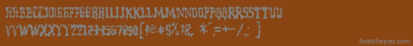 Шрифт Modelwor – серые шрифты на коричневом фоне